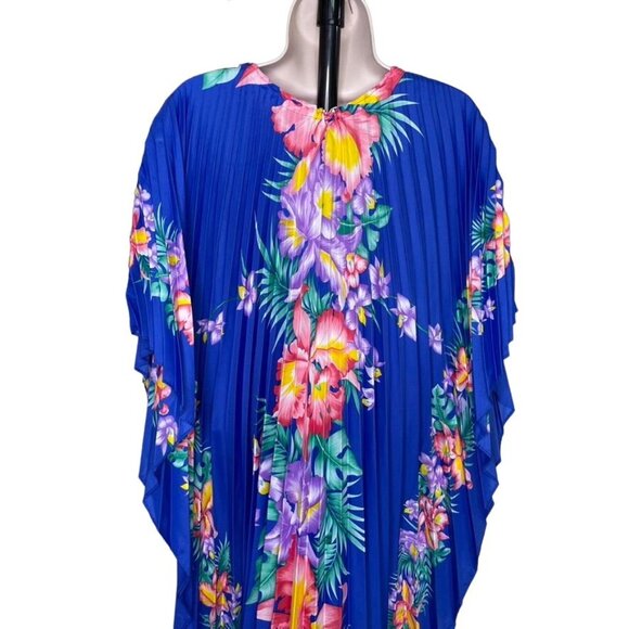 Vintage Royal Creations Hawaiin Dress Floral  MuMu Kaftan Kimono Made Hawaii u - Picture 6 of 10